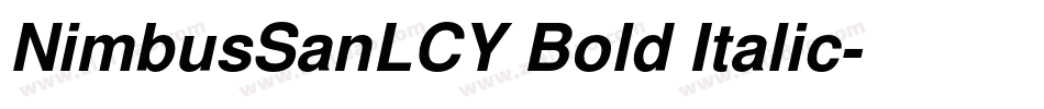 NimbusSanLCY Bold Italic字体转换